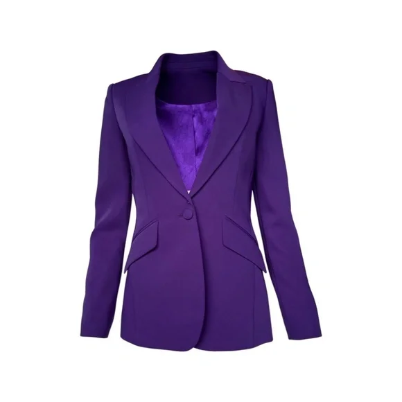 BLUZAT Deep Purple Slim Fit Blazer Size Small NWT